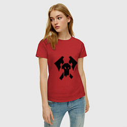 Футболка хлопковая женская Орки (Orks), цвет: красный — фото 2