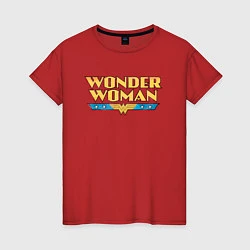 Футболка хлопковая женская Wonder Woman, цвет: красный