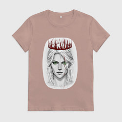 Футболка хлопковая женская Цирилла, цвет: пыльно-розовый