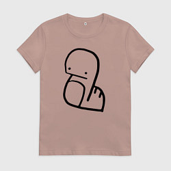 Футболка хлопковая женская Stray Kids, цвет: пыльно-розовый