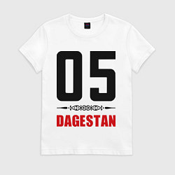 Футболка хлопковая женская 05 Dagestan, цвет: белый