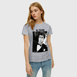 Футболка хлопковая женская Аль Пачино, цвет: меланж — фото 2