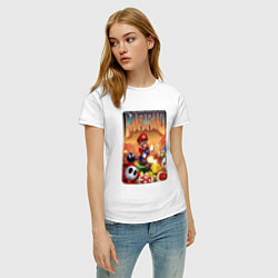 Футболка хлопковая женская Mario в стиле Doom, цвет: белый — фото 2