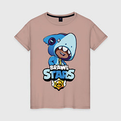 Женская футболка Brawl Stars LEON SHARK