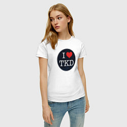 Футболка хлопковая женская TKD, цвет: белый — фото 2