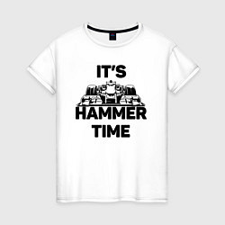 Футболка хлопковая женская It's hammer time, цвет: белый