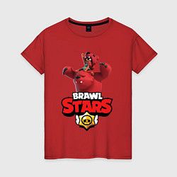 Футболка хлопковая женская Brawl Stars - Nita, цвет: красный