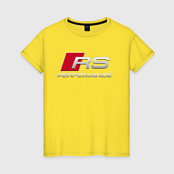 Футболка хлопковая женская AUDI RS, цвет: желтый