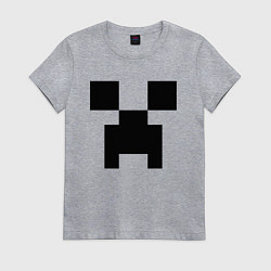 Футболка хлопковая женская Minecraft, цвет: меланж