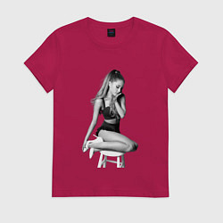 Футболка хлопковая женская ARIANA GRANDE, цвет: маджента