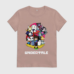Футболка хлопковая женская UNDERTALE, цвет: пыльно-розовый