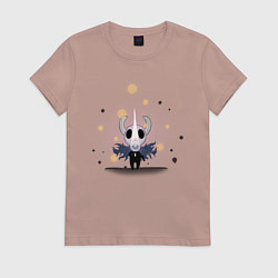 Футболка хлопковая женская Hollow knight Полый рыцарь, цвет: пыльно-розовый