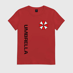 Футболка хлопковая женская UMBRELLA CORP, цвет: красный
