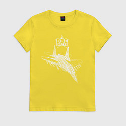 Футболка хлопковая женская ВВС России, цвет: желтый
