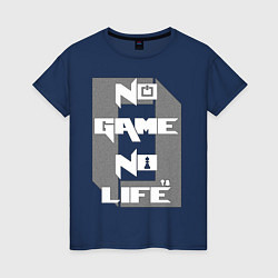 Футболка хлопковая женская No Game No Life Zero, цвет: тёмно-синий