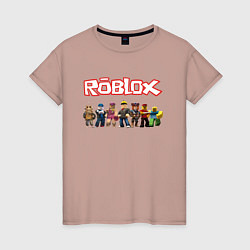 Футболка хлопковая женская ROBLOX, цвет: пыльно-розовый