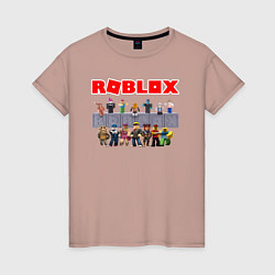 Футболка хлопковая женская ROBLOX, цвет: пыльно-розовый