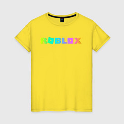 Футболка хлопковая женская ROBLOX, цвет: желтый