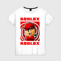 Футболка хлопковая женская ROBLOX, цвет: белый