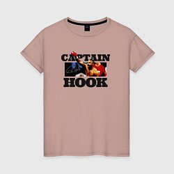 Футболка хлопковая женская Captain Hook, цвет: пыльно-розовый