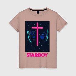 Футболка хлопковая женская STARBOY, цвет: пыльно-розовый