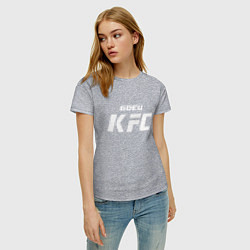 Футболка хлопковая женская Боец KFC, цвет: меланж — фото 2