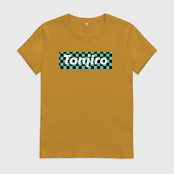 Футболка хлопковая женская TANJIRO, цвет: горчичный
