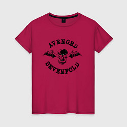 Футболка хлопковая женская Avenged Sevenfold, цвет: маджента