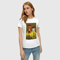 Футболка хлопковая женская BoJack Horseman, цвет: белый — фото 2