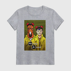 Футболка хлопковая женская BoJack Horseman, цвет: меланж