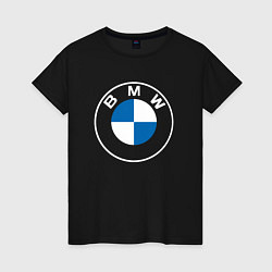 Футболка хлопковая женская BMW LOGO 2020, цвет: черный