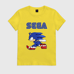 Футболка хлопковая женская SEGA, цвет: желтый