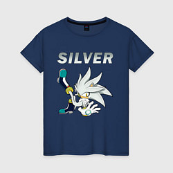 Футболка хлопковая женская SONIC Silver, цвет: тёмно-синий