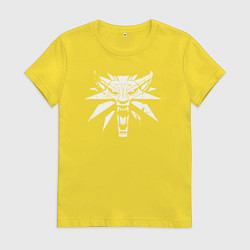 Футболка хлопковая женская Ведьмак, цвет: желтый