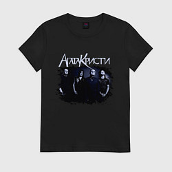 Футболка хлопковая женская Агата Кристи, цвет: черный