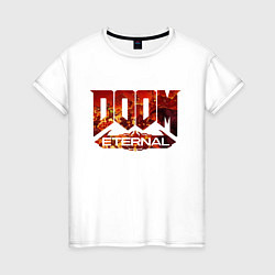 Футболка хлопковая женская DOOM Eternal, цвет: белый