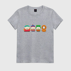 Футболка хлопковая женская SOUTH PARK, цвет: меланж