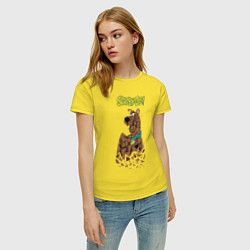 Футболка хлопковая женская Scooby-Doo, цвет: желтый — фото 2