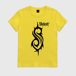 Футболка хлопковая женская SLIPKNOT, цвет: желтый