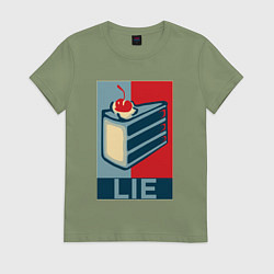 Футболка хлопковая женская PORTAL, цвет: авокадо