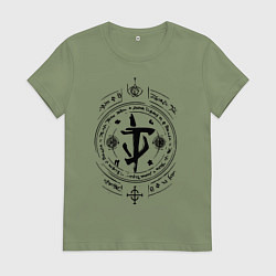 Футболка хлопковая женская Doom Eternal, цвет: авокадо