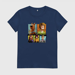 Футболка хлопковая женская Скуби-Ду, цвет: тёмно-синий