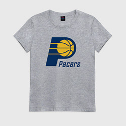 Футболка хлопковая женская Indiana Pacers 2, цвет: меланж