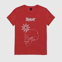 Футболка хлопковая женская Slipknot, цвет: красный