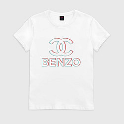 Футболка хлопковая женская BBT BENZO GANG, цвет: белый