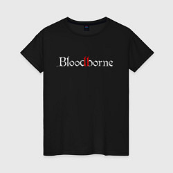 Футболка хлопковая женская Bloodborne, цвет: черный