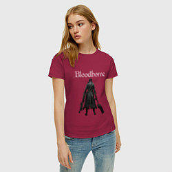 Футболка хлопковая женская Bloodborne, цвет: маджента — фото 2