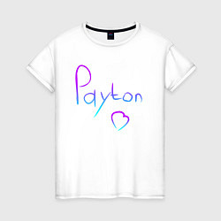 Футболка хлопковая женская PAYTON LOVE, цвет: белый