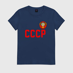 Футболка хлопковая женская СССР, цвет: тёмно-синий