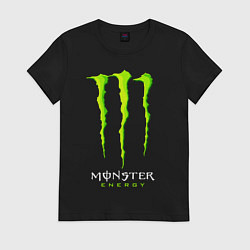 Футболка хлопковая женская MONSTER ENERGY, цвет: черный